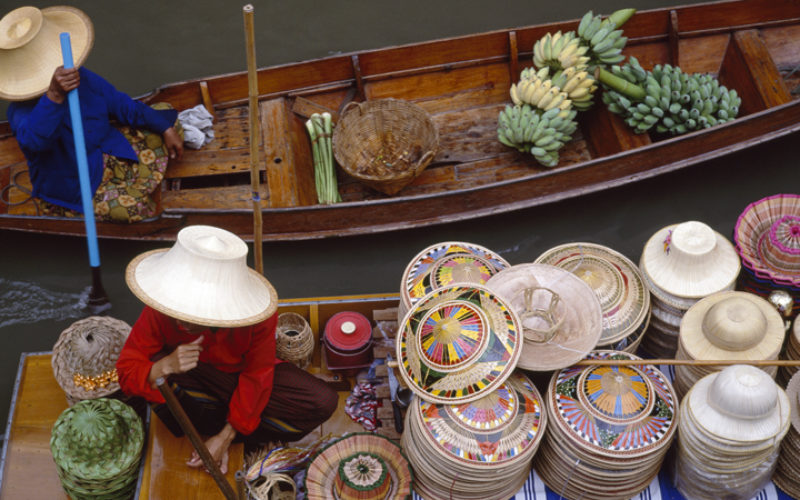 Rolling on the river in Thailand