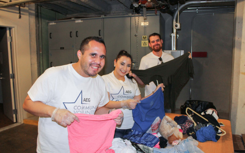 LA Convention Center donates leftover event items and carpets