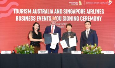 MOU boosts business events for Tourism Australia and Singapore airlines