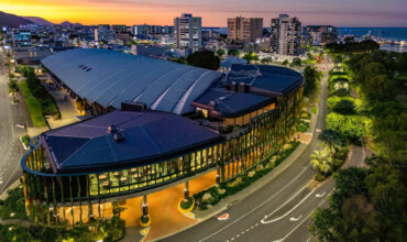 Cairns Convention Centre aerial night