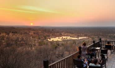 Guests looking out over Zambezi National Park