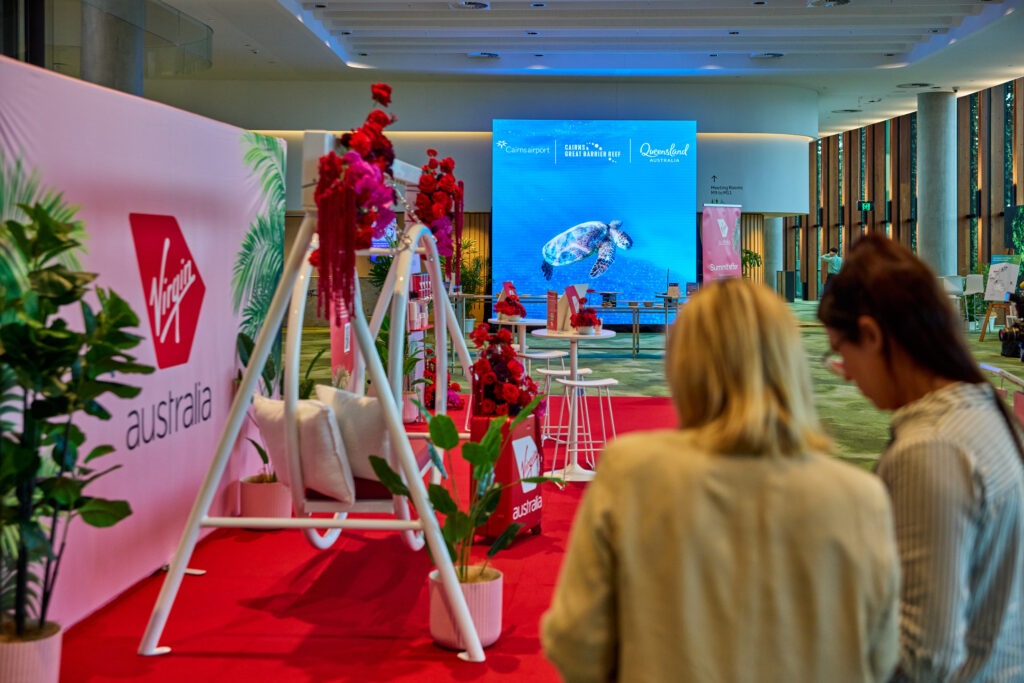 Exhibition Trade Area for the CAPA Airline Leader Summit, located on the Mezzanine Level at Cairns Convention Centre