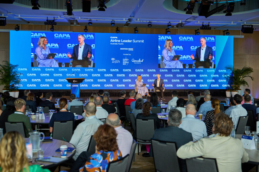 14-metre LED wall in the Trinity Room, setting the stage for plenary sessions and the Gala Dinner at the CAPA Airline Leader Summit